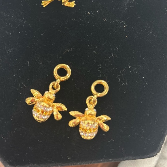 Cubic Zirconia Bumble Bee Charms for Hoop Earrings-Boutique - Picture 2 of 4